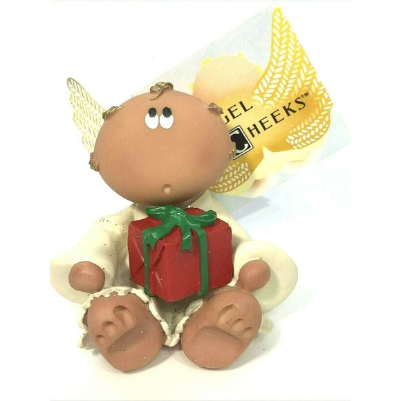Angel Cheeks Christmas Red Gift Figurine Russ Critters 2001 2 1/2”T Collectible - Picture 1 of 7